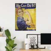 Vintage Rosie De Riveter Poster (Thuiskantoor)