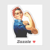 Vintage Rosie de Riveter Sticker (Vel)