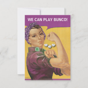 Vintage Rosie Funny Bunco Invitation