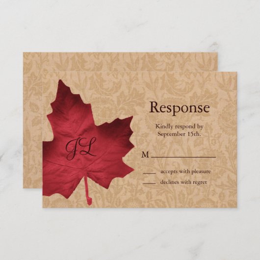 Vintage rouge RSVP (Devant / Derrière)