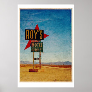 Vintage Route 66 American Roadside Travel Poster
