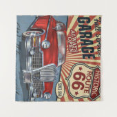 Vintage Route 66 Wandkleed (Voorkant (horizontaal))