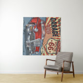 Vintage Route 66 Wandkleed (In Situ (horizontaal))