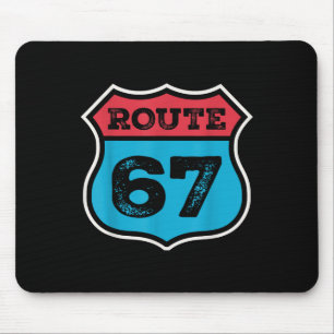 Vintage Route 67 Six Seven Meme 67ste verjaardag 8 Muismat