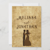 Vintage roux mariage Carte de remerciements (Dos)