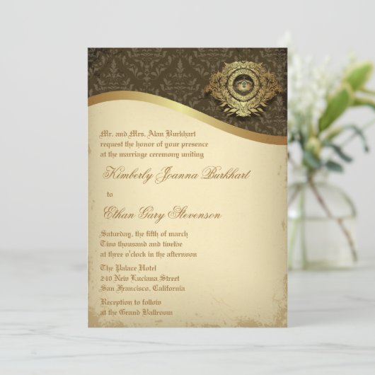 Vintage royal - faire-part de mariage (Debout devant)