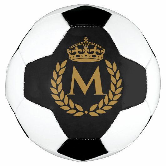 Vintage Royal King Golden Crown Nom initial Noir (Devant)