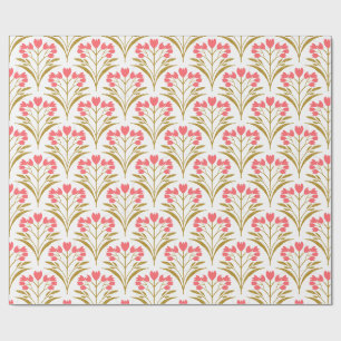 Vintage Roze Bloemige Naadloos Patroon Shabby Ch Cadeaupapier