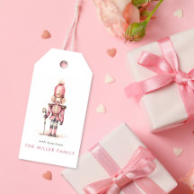 Vintage Roze Notenkraker Waterverf Minimalistisch