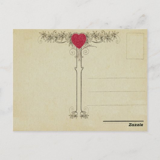 Vintage Rozen Briefkaart (Achterkant)