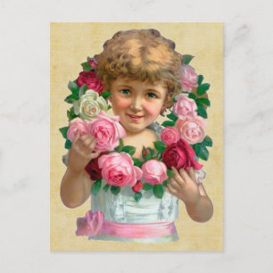 Vintage Rozen Briefkaart