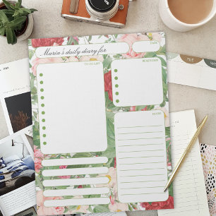 Vintage Rozen Dagelijkse Planner Notities en Taken Notitieblok
