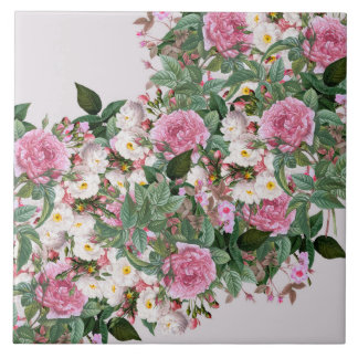 Vintage rozen keramische tegel tegeltje