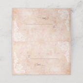 Vintage Rozen Oude papieren bruiloft (Buitenkant ongevouwen)