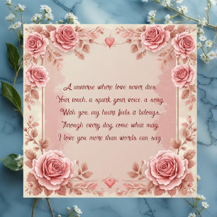 Vintage Rozen Romantische Liefdescitaat Soulmate B