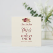 Vintage Rozen Save The Date (Staand voorkant)