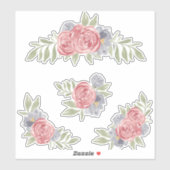 Vintage Rozen stelsticker Sticker (Vel)