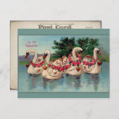 Vintage Rozen Valentijn Briefkaart (Voorkant / Achterkant)