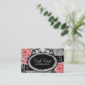 Vintage Rozen Visitekaartjes (Staand voorkant)