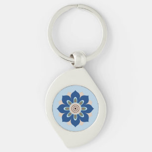 vintage rozetpatroon ontwerp magneten sleutelhanger