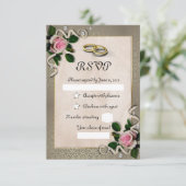 Vintage RSVP Kaartje (Staand voorkant)