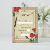 Vintage RSVP Kaartje (Staand voorkant)