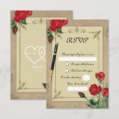 Vintage RSVP Kaartje (Voorkant / Achterkant)