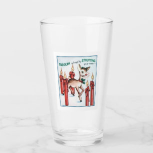 Vintage Rudolph Strutting Boire du verre