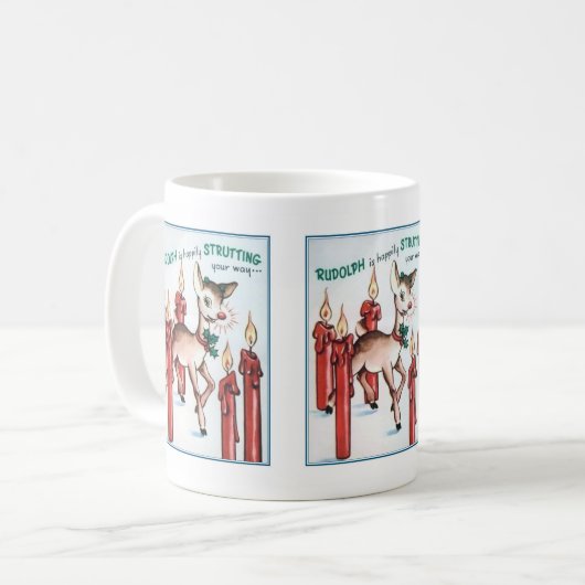 Vintage Rudolph Strutting Mug (Devant gauche)