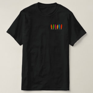 Vintage rugplaat surfplanken Retrostijl T-shirt