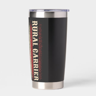 Vintage Rural Carrier USA Flag for Patriotic Mailm Geïsoleerde Drinkbeker