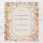 Vintage Russe Automne Beige Mariage Vin Étiquette (Étiquettes simples)