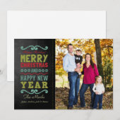 Vintage Russe Joyeux Carte photo de Noël (Devant / Derrière)