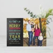 Vintage Russe Joyeux Carte photo de Noël (Debout devant)