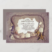 Vintage Rustic Beach Wedding Invitation (Devant / Derrière)