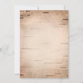 Vintage Rustic Birch Fête Invitation (Dos)