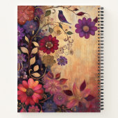 Vintage Rustic Bold Floral  Notitieboek (Achterkant)