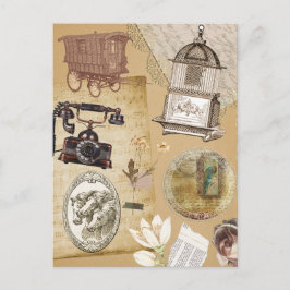 Vintage Rustic Briefkaart Journal Stickers