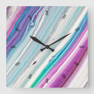 Vintage Rustic Country Wooden Decor Vierkante Klok