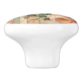 Vintage Rustic Floral Keramische Knop (Zijkant)
