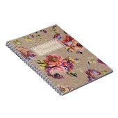 Vintage Rustic Floral Notitieboek (Rechterzijde)