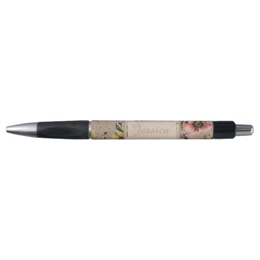 Vintage Rustic Floral Pen (Voorkant)