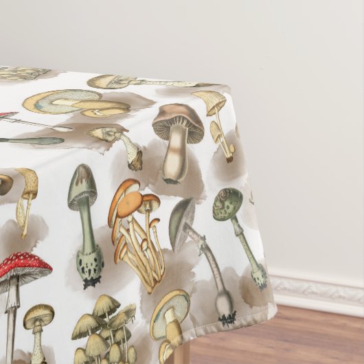 Vintage Rustic Forest Mushrooms Tafelkleed (Voorbeeld)