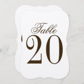Vintage Rustic Mariage Numéro de table (Devant / Derrière)