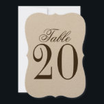 Vintage Rustic Mariage Numéro de table<br><div class="desc">Cartes vintage Rustic Mariage Numéro de tableau. Parfait pour la douche nuptiale,  fête d'anniversaire,  restaurants,  fêtes et événements spéciaux.</div>