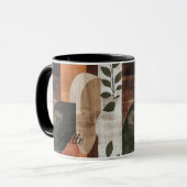 Vintage Rustic Mug - Personalized Earthy Abstract  (Devant gauche)