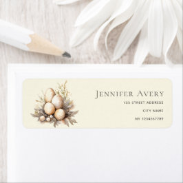 Vintage Rustic Personalized Easter Etiket