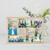 Vintage Rustic Photo Collage Merci Cartes (Debout devant)