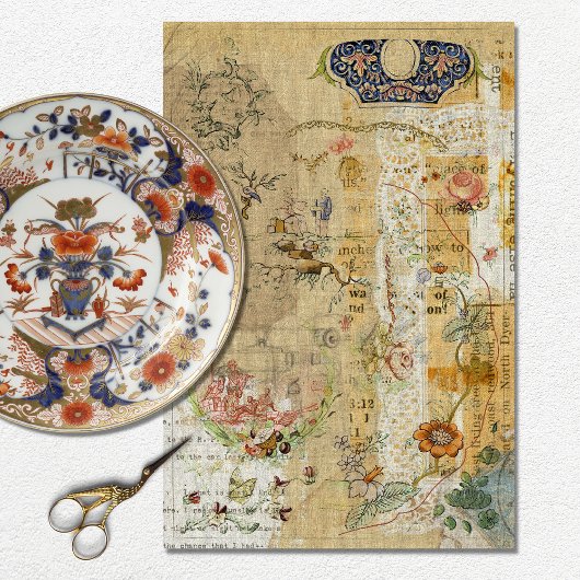 Vintage Rustic Texture Decoupage Tissuepapier