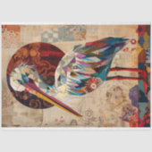 Vintage Rustic Textuur Kraan Collage Decoupage Tissuepapier (Voorkant)